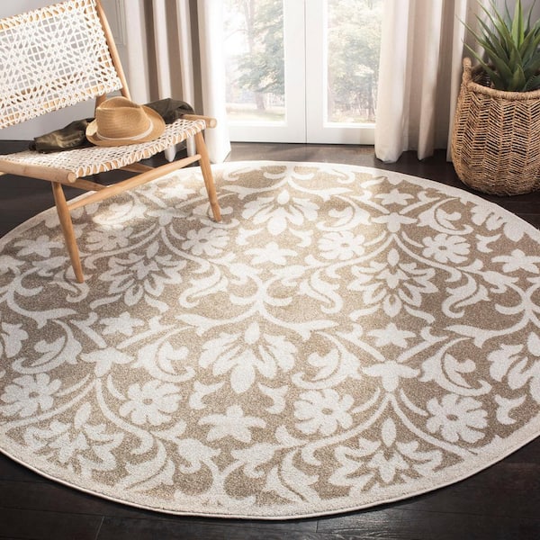 Custom Exotic Circle Design Roll Runner 26 Inch Wide x Your Length Size Beige 