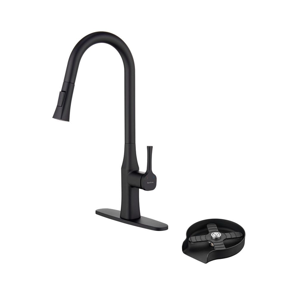 2-Spray Patterns Single Handle Pull Down Sprayer Kitchen Faucet with Deckpl