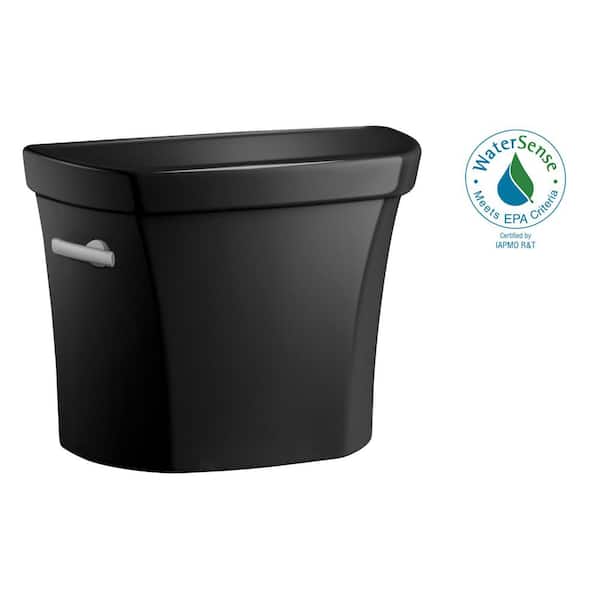 Wellworth 1.0 GPF Single Flush Toilet Tank Only in Black Black