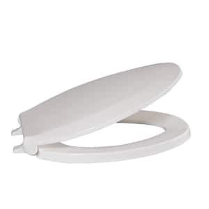 Elongated Closed Front with Cover Commercial Toilet Seat in White
