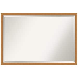 Salon Scoop Copper 38 in. W x 26 in. H Beveled Casual Rectangle Wood Framed Wall Mirror in Bronze