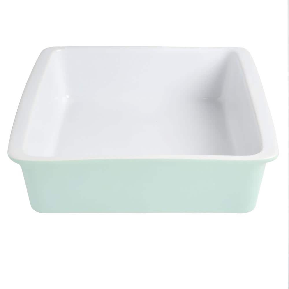 Mint Green Stoneware Square Baker 2.75 Qt.