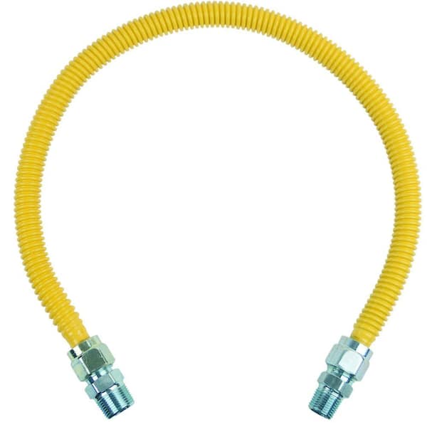 BrassCraft ProCoat 3/4 in. MIP x 1/2 in. MIP x 30 in. Stainless Steel Gas Connector 5/8 in. O.D. (136,000 BTU)