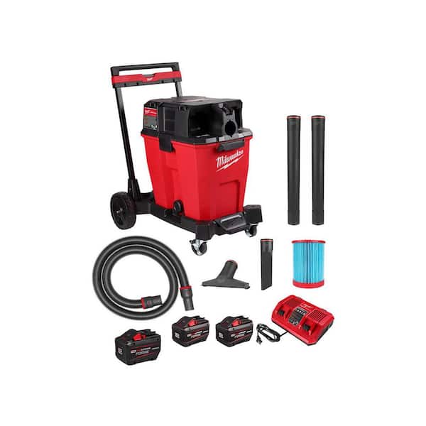 M18 FUEL 12 Gal. Cordless DUAL-BATTERY Wet/Dry Shop Vacuum Kit with M18 FORGE HD 12.0Ah Battery