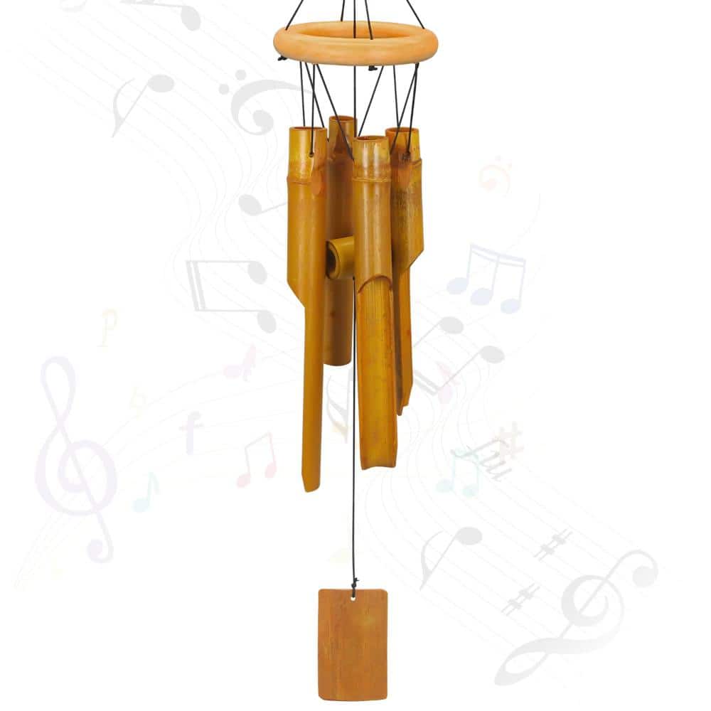 26.7 in. Bamboo Wind Chimes with Natural Soothing Sound, Bamboo, 4 Tubes price history on PriceWatchPro