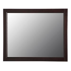 Claxby 32 in. W x 26 in. H Wall Mirror in Chocolate