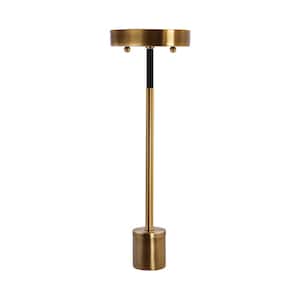 Brushed Gold Diamond Knurled Pendant Light Kit with Partial Metal Rod