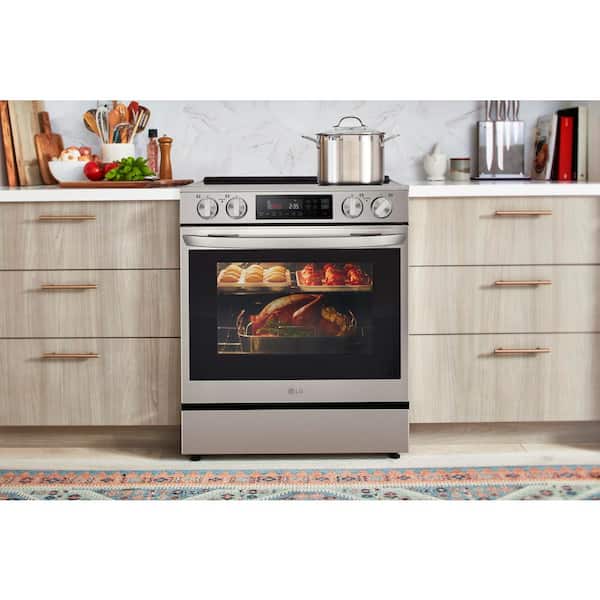 6.3 cu. ft. Smart Induction Slide-In Range with ProBake Convection, Air Fry in PrintProof Stainless Steel