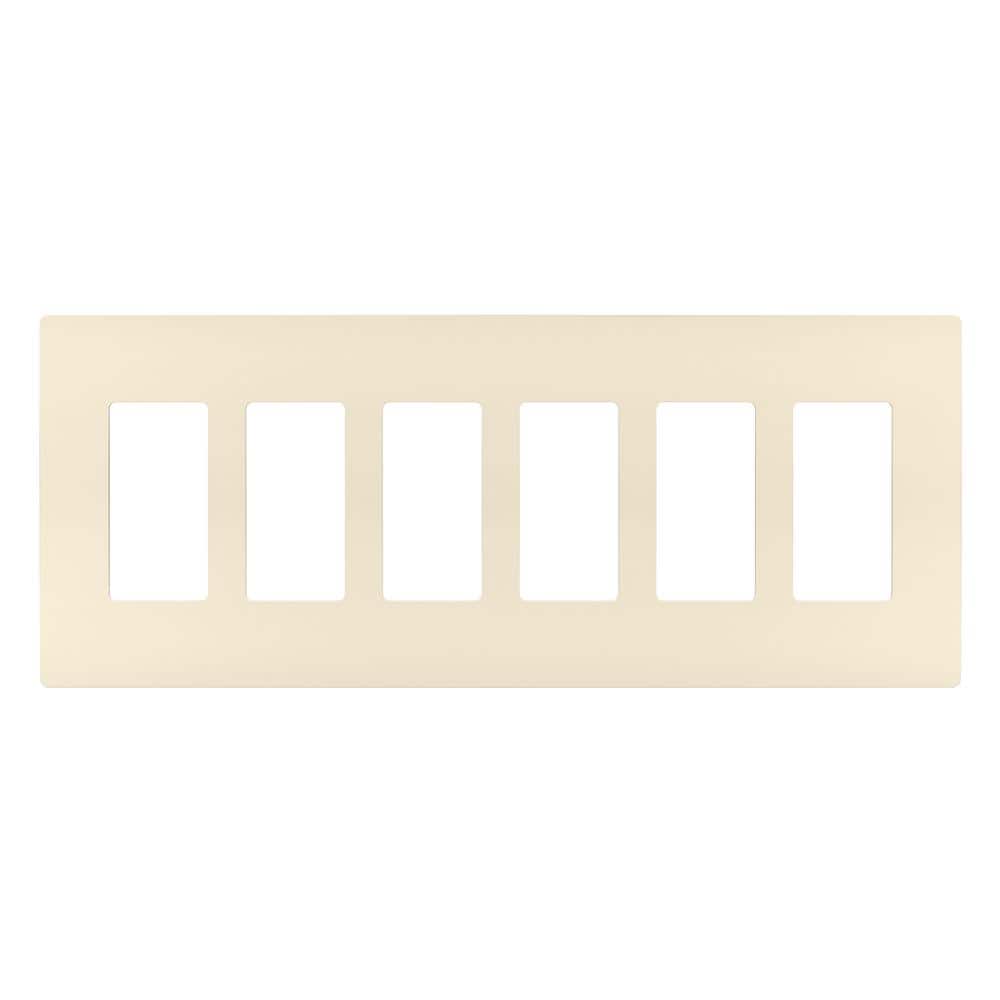 radiant 6-Gang 6-Decorator/Rocker Screwless Wall Plate, Light Almond (1-Pack) price history on PriceWatchPro