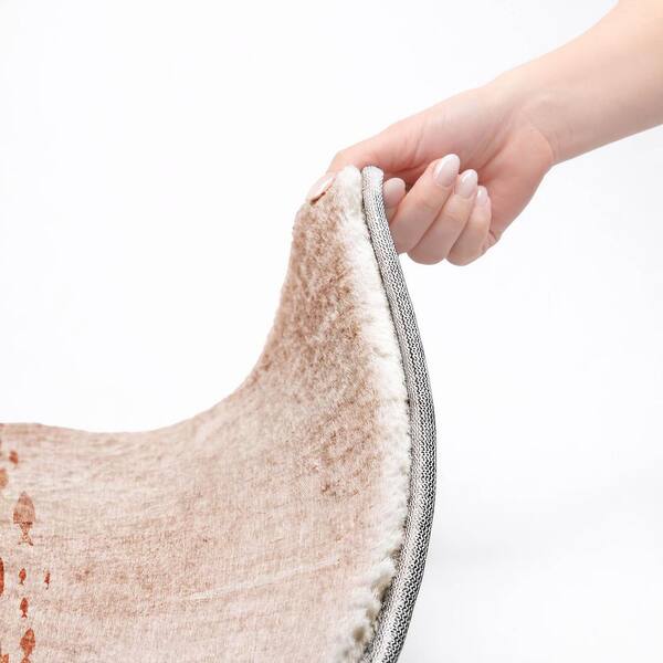 Dream Shag Premium Machine Washable Abstract ADS627 Terracotta 10 ft. x 14 ft. Area Rug