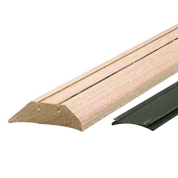 M-D Building Products Low 3-1/2 in. x 30-1/2 in. Unfinished Hardwood Threshold with Replaceable Vinyl Seal