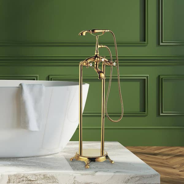 Single-Handle Freestanding Tub Faucet with 1.75 GPM Hand Shower