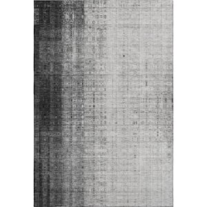 Mayfield Premium Machine Washable Abstract AMF2240 Gray 3 ft. x 5 ft. Area Rug