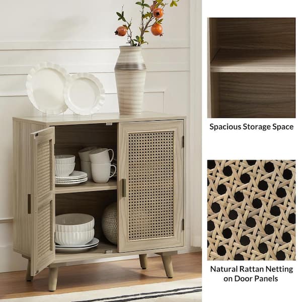 JAYDEN CREATION Salayar Acorn 2-Door Accent Storage Cabinet with