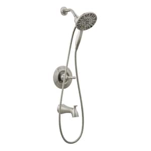 Arvo In2ition Two-in-One Single-Handle 4-Spray Tub and Shower Faucet in Spotshield Brushed Nickel (Valve Included)