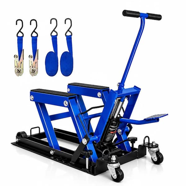 Hydraulic Motorcycle 1500 lbs. ATV and Motorcycle Jack with Foot-Operated Lift