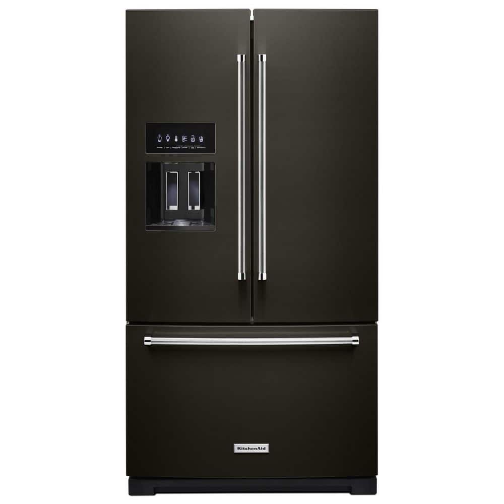 KitchenAid 26.8 cu. ft. French Door Refrigerator in Black Stainless