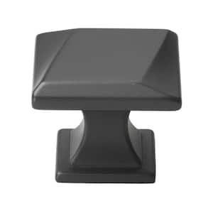 1-1/4 in. Matte Black Finish Square Twisted Drawer Cabinet Knob (10-Pack)