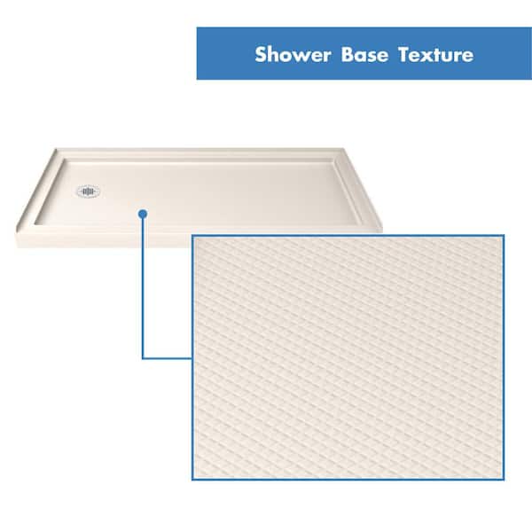 Biscuit Left or Right-hand drain Single Threshold Shower Base 30 x 60 Center 