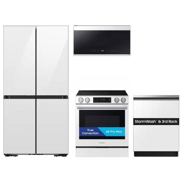 36 in. 22 cu. ft. Counter Depth French Door Refrigerator with Smart 5 Burner Slide In Range and Tall Tub Dishwasher