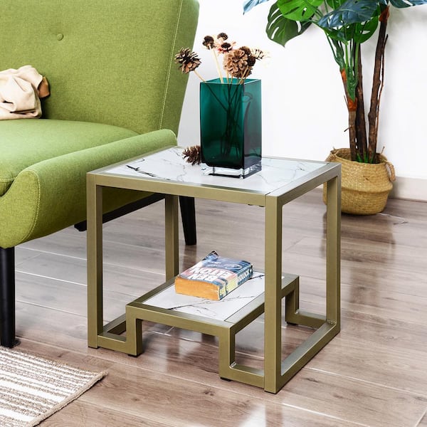 Homy Casa Billee Frame End Table with Storage