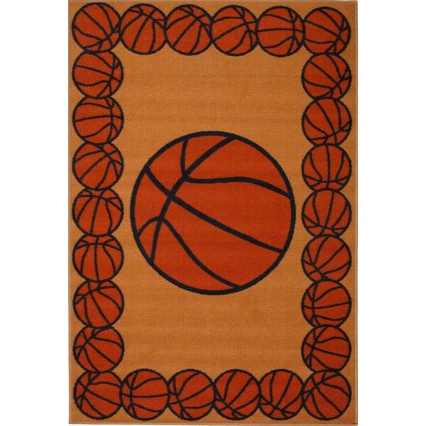 LA Rug Fun Time Basketball Time Multi Colored 3 ft. x 5 ft. Area Rug