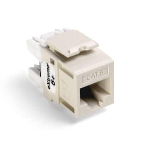 QuickPort Extreme CAT 6 Connector with T568A/B Wiring, Light Almond