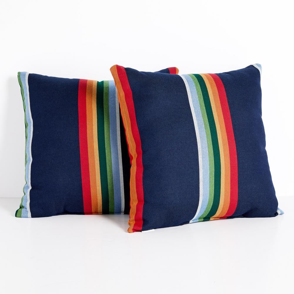 Sunbrella Pendleton Crater Lake Surf Square Outdoor Throw Pillow (2-Pack) 22 in. H x 22 in. W x 6 in. D price history on PriceWatchPro