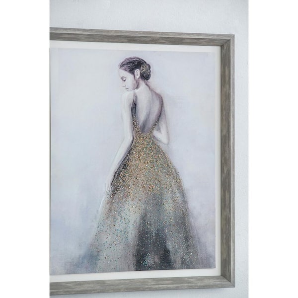 Feminine Figure Wall Art 1-Piece Framed Art Print 21.1 in. x 17.2 in.  WA3017