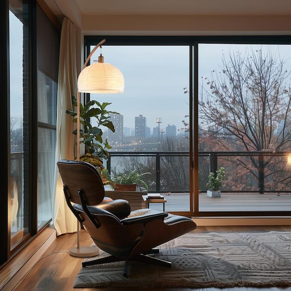 Novogratz x Globe Electric 70 in. Wood-Tone Finish Floor