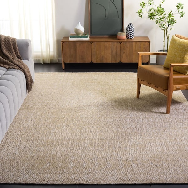 Glamour 9 ft. x 12 ft. Gold/Ivory Geometric Area Rug
