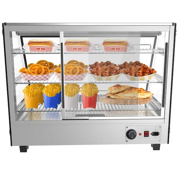 Koolmore 22 in 1.7 cu. Ft. 2 Shelf Countertop Self Service Commercial Food  Warmer Display Case in Stainless Steel WT22-1GL - The Home Depot