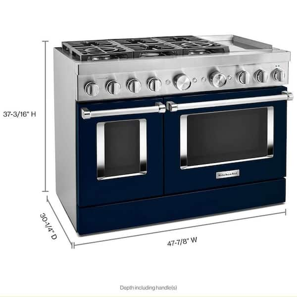 Commercial-Style 48 in. 5.8 cu. ft. Double Oven Dual Fuel Range