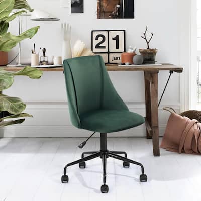 green velvet office chair
