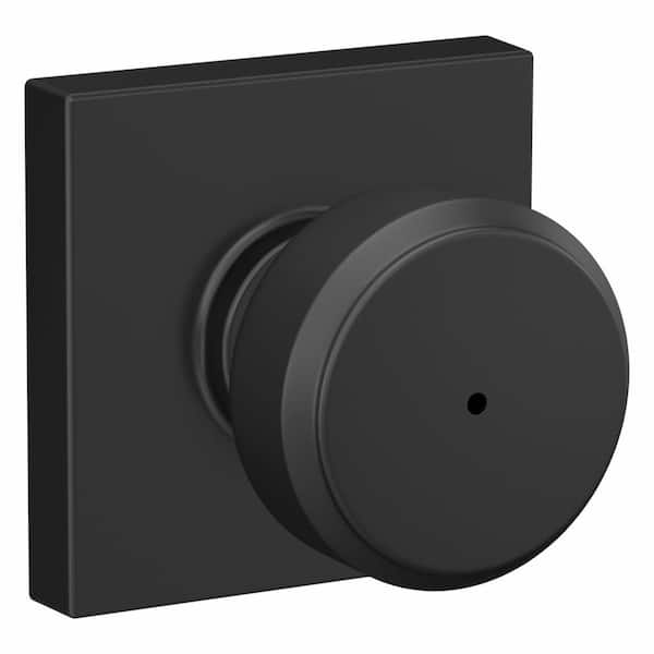 Schlage Bowery Matte Black Bath/Bedroom Privacy Lock - People's Lumber &  Hardware