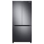 18 cu. ft. Smart Counter Depth 3-Door French Door Refrigerator in Black Stainless Steel