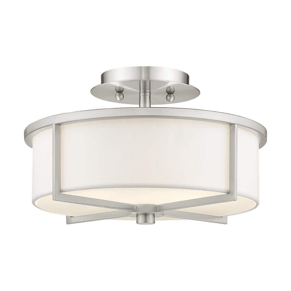 Wesley 2 Light Brushed Nickel Semi Flush Mount price history on PriceWatchPro