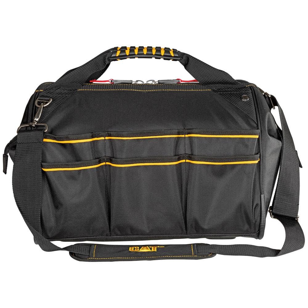 Buy 16 in. 18-Pocket Pro Wide Mouth Tool Bag in Black Online at Lowest ...