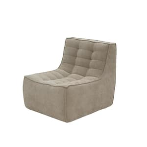 35.83 in. W Armless Linen Polyester Modular Reclining Sofa in. Khaki