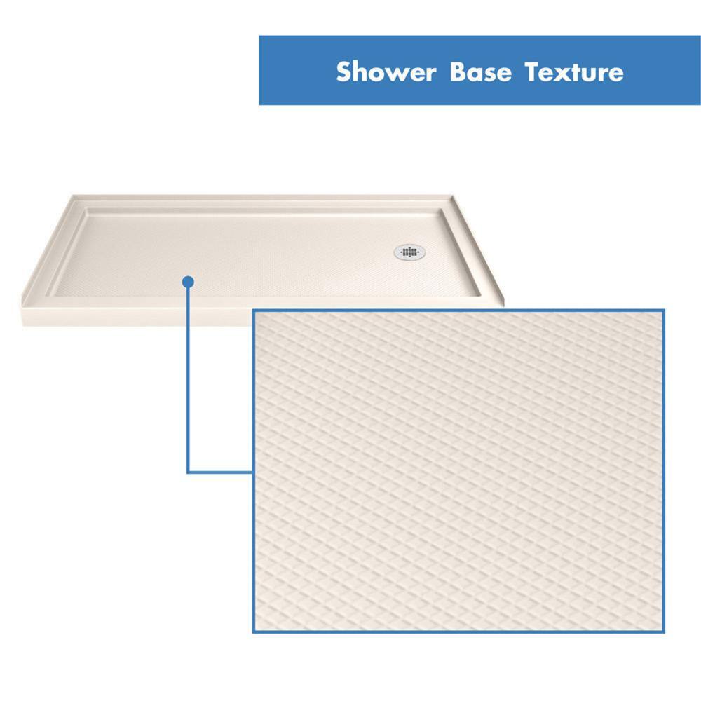 Flex 60" Wide Semi-Frameless Pivot Shower Kit in Brushed Nickel