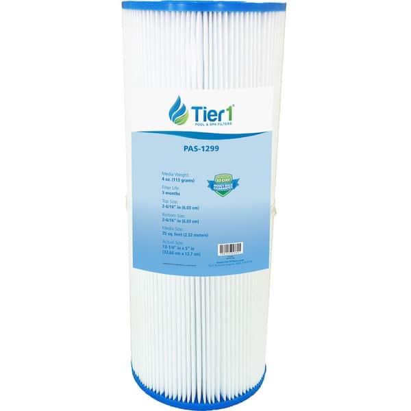 Tier1 13.25 in. x 5 in. 25 sq. ft. for Filter for 42-2891-08-R, 2590000 and 5475000 Spa Filter Cartridge