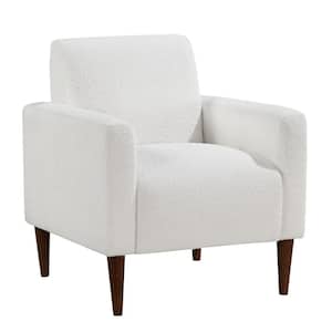 Cumulus White Polyester Boucle Armchair