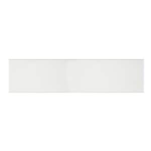 Domino White Glossy 4 in. x 12 in. Glossy Ceramic Wall Tile (4.85 sq. ft./Case)