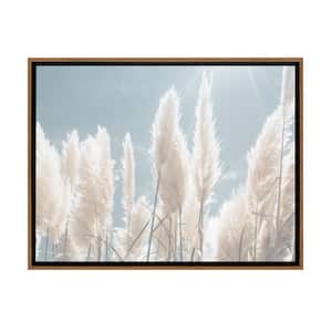 Tall Pampas Grass Framed Canvas Wall Art - 24 in. x 16 in. Size, by Kelly Merkur 1-piece Natural Frame