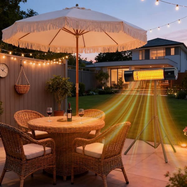 SenQWFa 1500W Indoor Outdoor Carbon Infrared Electric Heater with