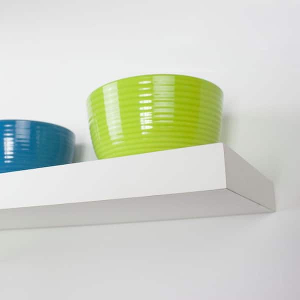 Home Decorators Collection - 24 in. L x 7.75 in. W Slim Floating White Shelf