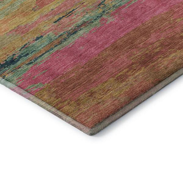 Mayfield Premium Machine Washable Abstract AMF1280 Blush 3 ft. x 4 ft. Area Rug