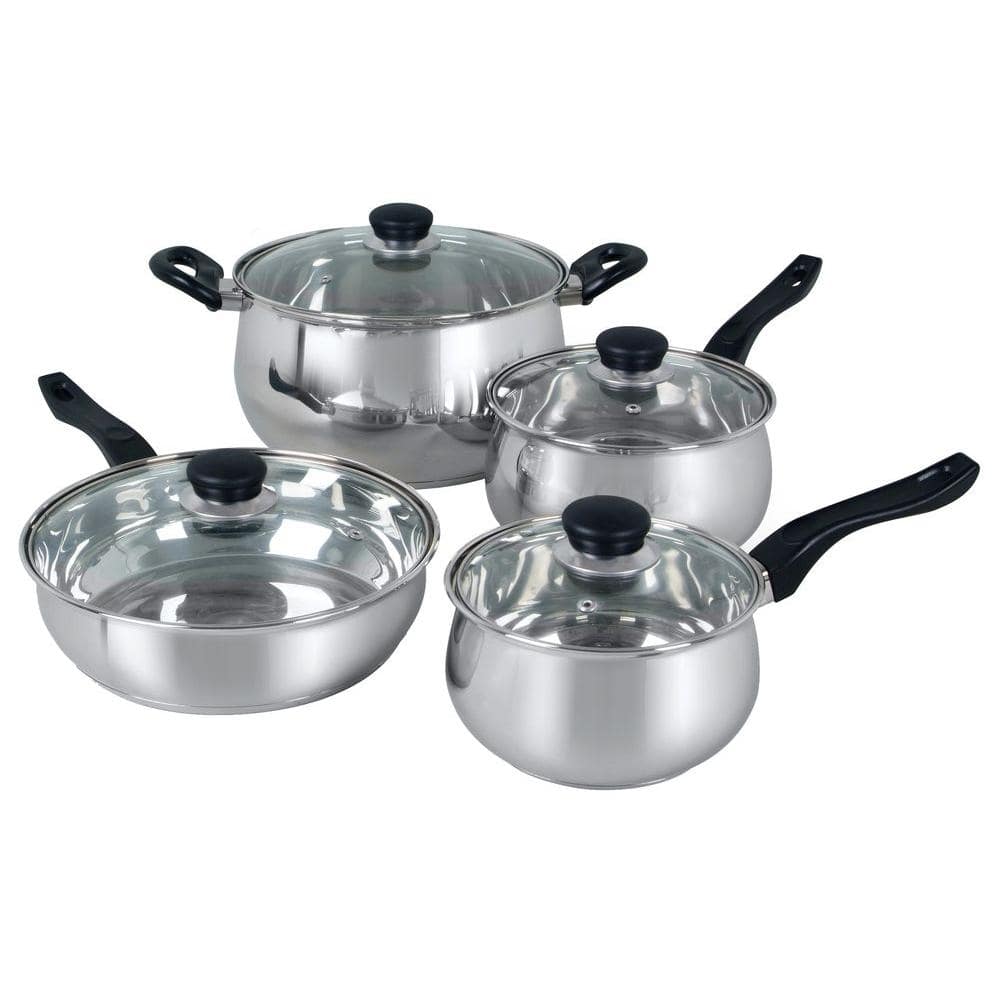 7Pc Pro-Series COOKWARE 5-Ply Magnetic 304 Stainless Steel Made in