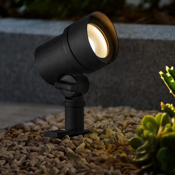 Rodham 216 Lumen Low Voltage Black Hardwired Integrated LED Outdoor Landscape Flood Light With Adjustable Lamp Head