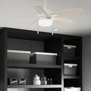 Anisten 44 in. Indoor Fresh White Ceiling Fan with Light Kit Included